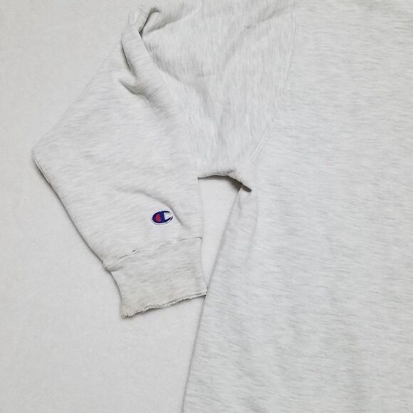 Vintage 90s Champion West Point Gray Heathered Distressed Spell Out Sweatshirt L - Picture 12 of 14